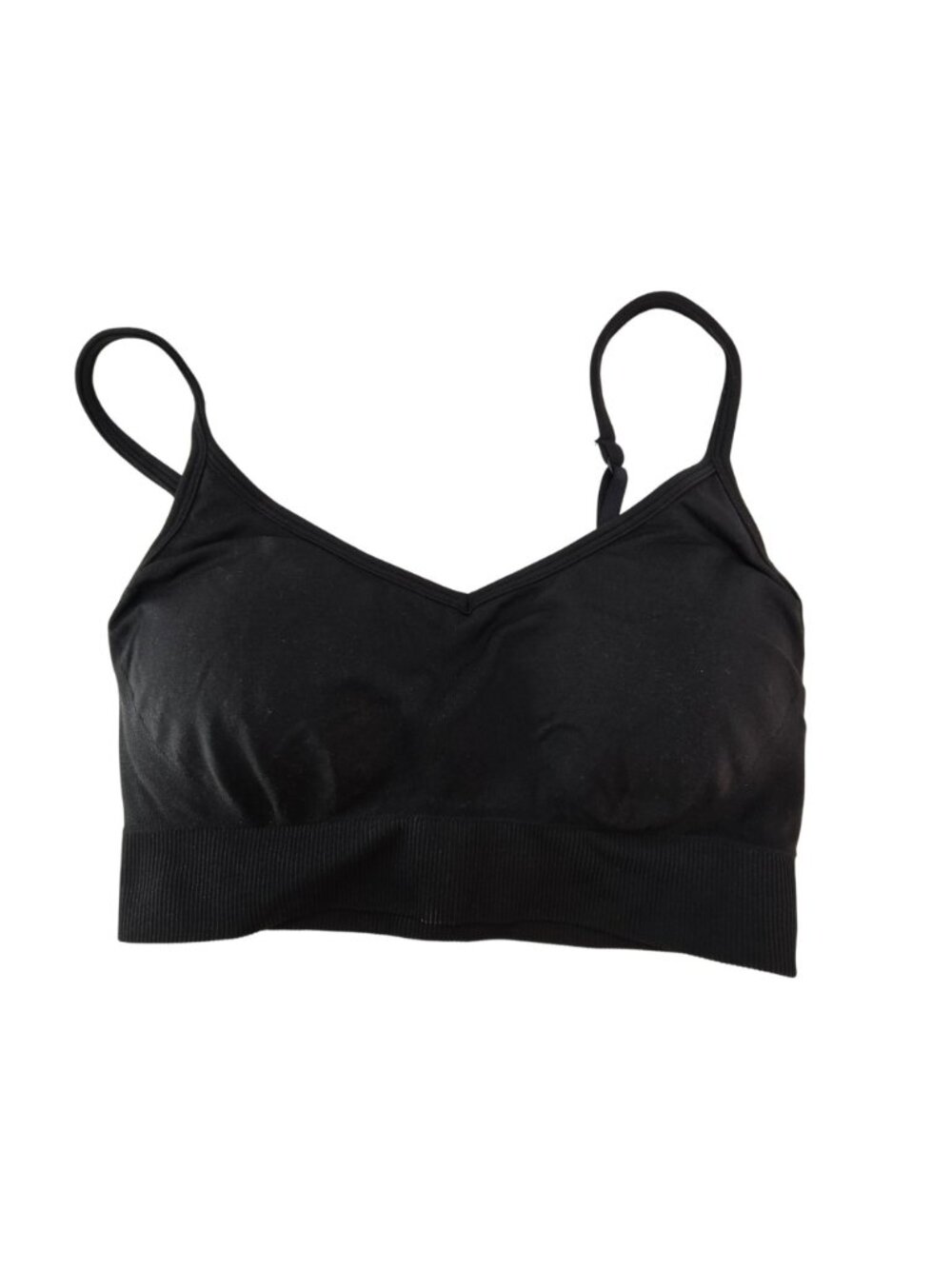 Old Navy Active Womens Black Seamless Sports Bra Adjustable Straps Medium jj4329 - Picture 2 of 5